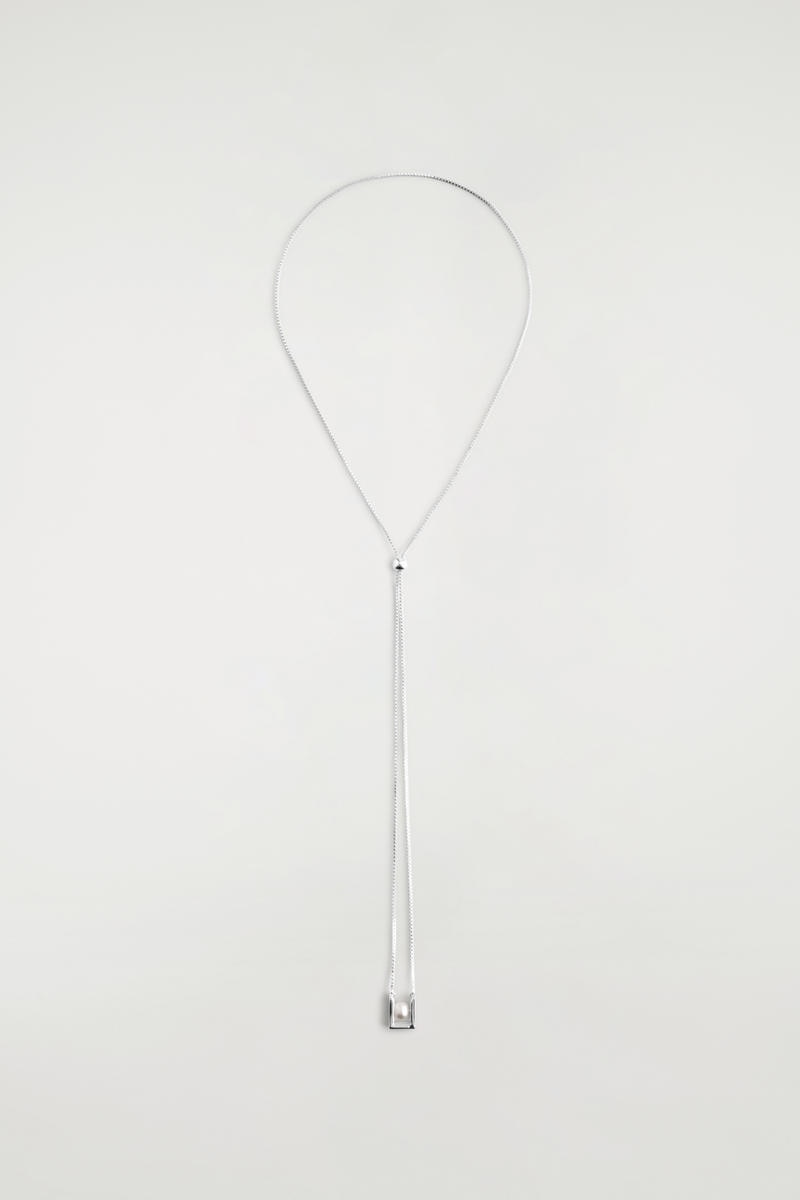 長方形 チェーンペンダントネックレス